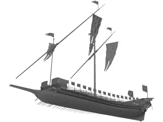 Reale War Ship 3D Model