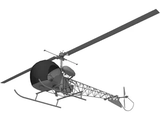 Bell 47 3D Model