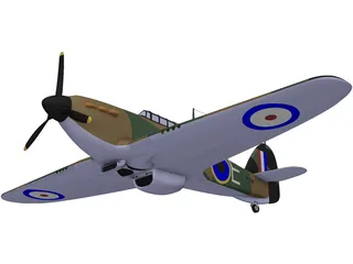 Hawker Hurricane Mk. I 3D Model