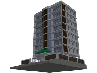 Apartment Building 3D Model