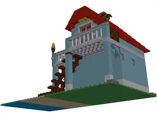 Strandhaus Lego 3D Model