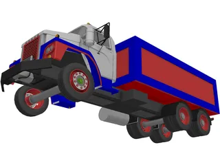 Dodge 900 6x4 Dumper Truck 3D Model