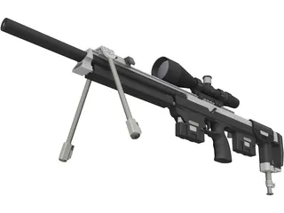 DSR-1 Sniper Rifle 3D Model