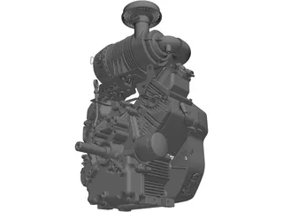 Kohler V Twin Engine 25hp 3D Model