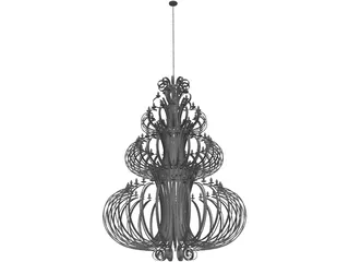 Iron Chandelier 3D Model