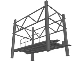 Car Lift Parking 3D Model