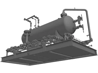 Test Separotor Skid 3D Model