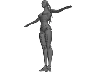 Robot Woman 3D Model