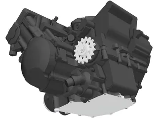 Honda CBR600RR Engine 3D Model