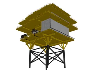 Oil Platform 3D Model