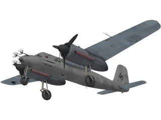 Focke-Wulf TA154 Night Fighter 3D Model