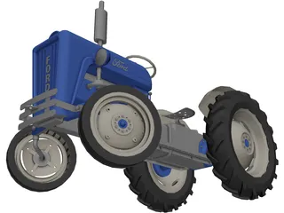 Ford Tractor 3D Model