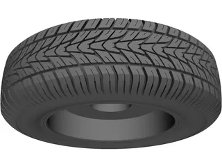 Mazda Miata MX-5 Wheel and Tire 3D Model