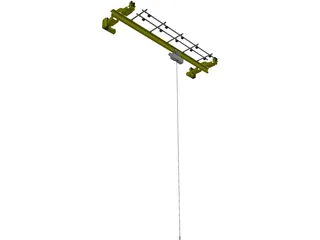 Overhead Gantry Crane 3D Model