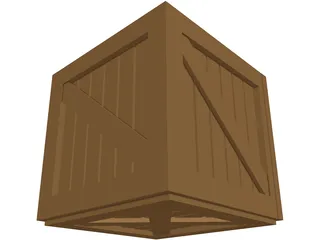 Wood Box 3D Model