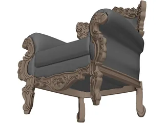 Neo Classical Armchair 3D Model