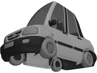 Cartoon Car 3D Model