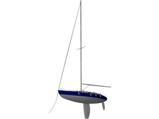 Sail Yacht 3D Model