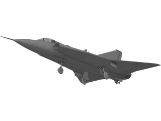 Saab 35 Draken 3D Model