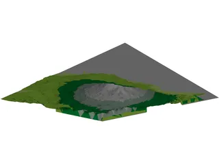 Volcano Etna Italy 3D Model