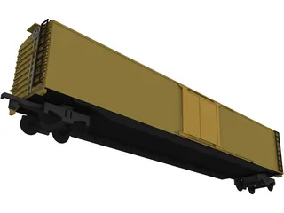 Cattle Train Section 3D Model