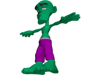 Hulky Cartoon 3D Model