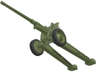 Cannon (122mm) 3D Model