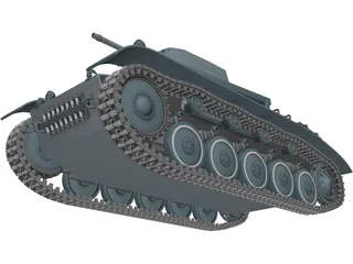 PzKpfw II (Tiger) 3D Model