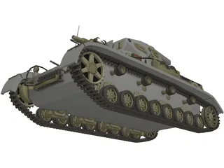 PzKpfw IV Aust D (Tiger) 3D Model