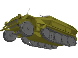 Sd-Kfz 251/1 Hanomag 3D Model