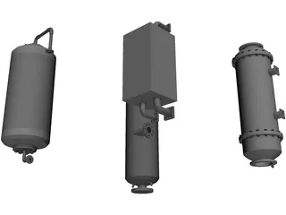 Heat Exchangers Set 3D Model