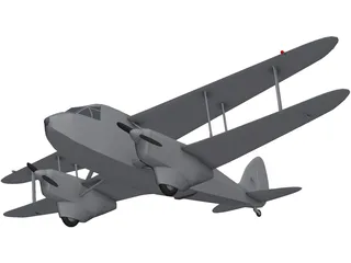 de Havilland D.H.89A Dragon Rapide 3D Model