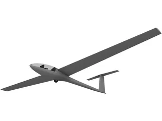 Sailplane Glider 3D Model