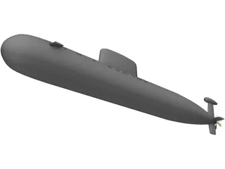 Russian Submarine 3D Model