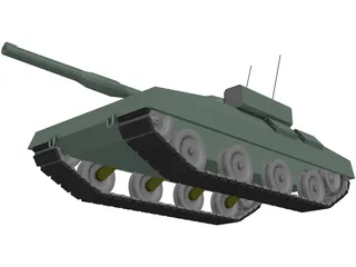 Tank Missile Armed 3D Model