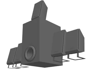 Creative Inspire T5400 Speakers 3D Model