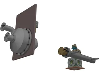 Cryo Pump Heater and Valve 3D Model