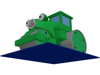 Toy Steamroller 3D Model