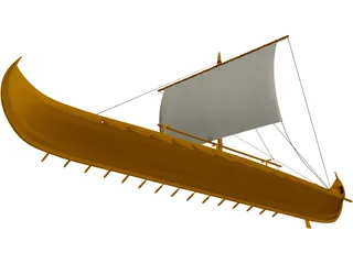 Viking Longboat 3D Model