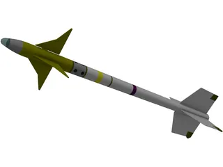 AIM-9M Sidewinder Missile 3D Model