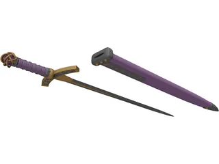 Sword Ornate Kings 3D Model
