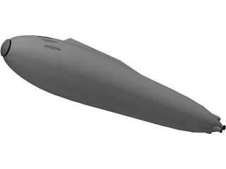 Supercavitating Submarine Concept 3D Model