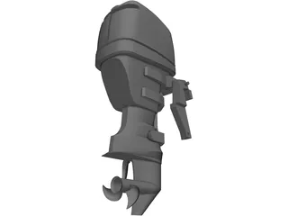 Yamaha F50 Outboard Motor 3D Model