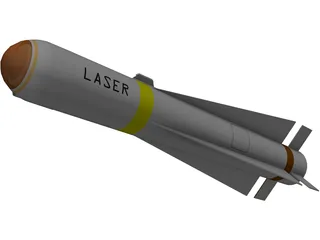 Raytheon AGM-65E Laser Maverick Air-to-Surface Missile 3D Model