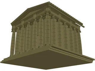 Greek Temple 3D Model