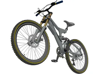 Bike Mountain Freeride/Downhill 3D Model