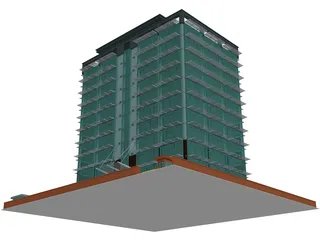 Tech Office Building 3D Model