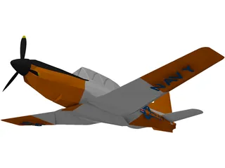 Beechcraft T-34C Turbo-Mentor 3D Model