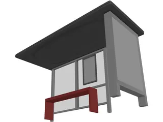 Bus Shelter 3D Model