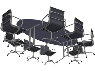 Conference Table 3D Model